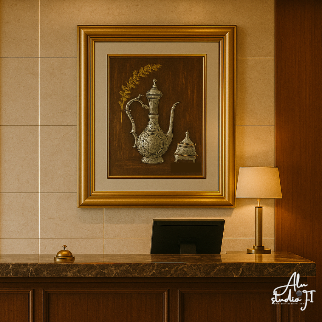 ✨ Prvi dojam koji ostavlja bez daha ✨ U hotelskoj recepciji alu umjetničko djelo postaje centralni simbol elegancije. Svjetlost i reljef stvaraju luksuznu atmosferu, pretvarajući prostor dobrodošlice u doživljaj koji gosti pamte i cijene.