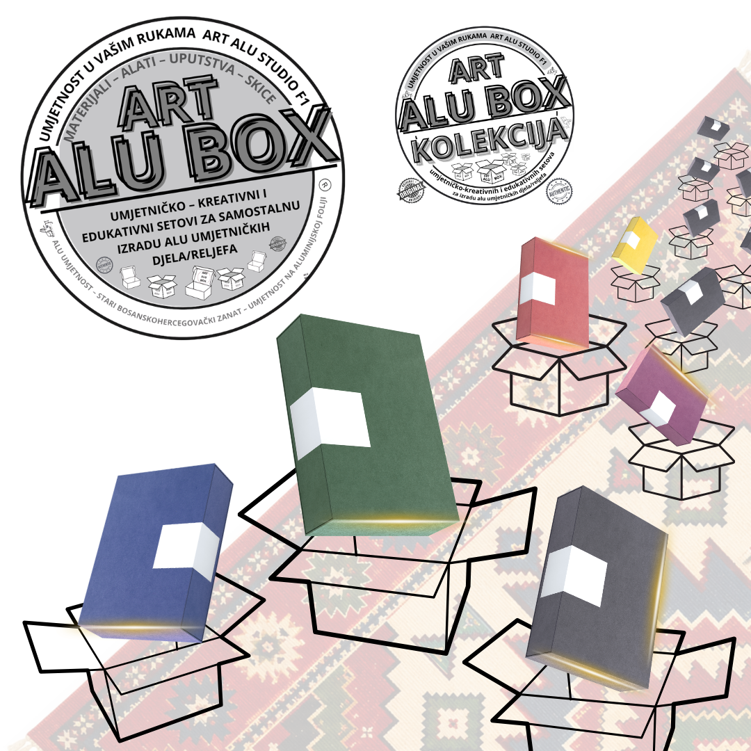 Art Alu Box kolekcija – ilustrativni prikaz kreativnih setova.